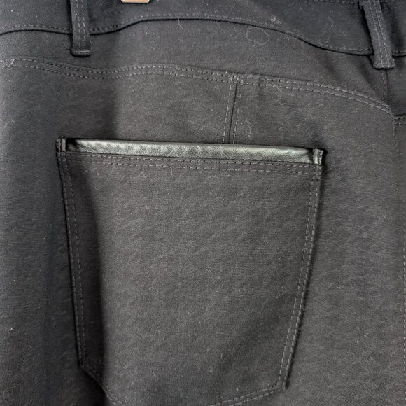 White House Black Market Black Skinny Ankle Pant Zippered Leg Houndstooth Sz 14 - Picture 9 of 16